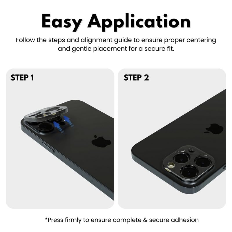 Image of CASEGEAR Clear Camera Lens Protector Compatible With iPhone 15 Pro /15 Pro Max | HD Clarity | Scratch Resistant | Complete Coverage | Easy Installation