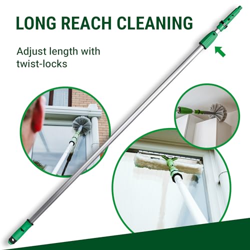 Miniatura 4 de Unger Optiloc 1,25 M Varilla Telescópica Compatible Con Herramientas De Limpieza De Ventanas, Mango Ergonómico, Punta Antideslizante, Bloqueo De Dos Componentes Ez120