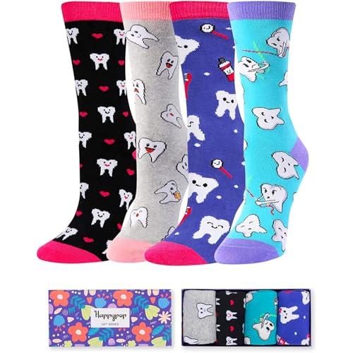 HAPPYPOP Nurse Gifts for Men Women - Nacho Average Doctor CNA EMT RN VET TECH Dentists Socks