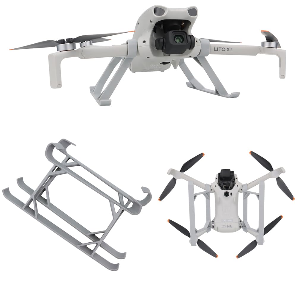 Pieds d'extension de train d'atterrissage pour DJI Lito 1 / X1, support béquille pliant à dégagement rapide avec extension de hauteur de 60 mm, support d'atterrissage de drone, accessoires de