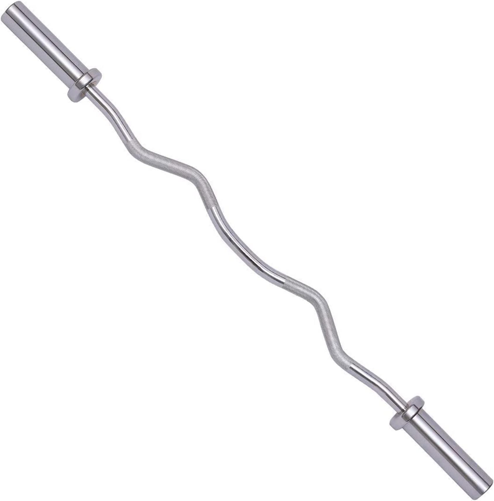 Everyday Essentials Olympic Super Curl Barbell Curl Bar, 48 inch (350 lb Weight Capacity)