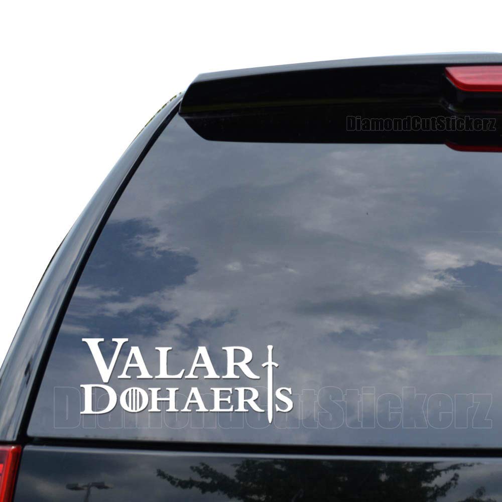 Valar Dohaeris Game of Thrones Decal Sticker Car Truck Motorcycle Window Bumper Laptop Wall Decor - Size (05 inch / 13 cm Wide) - Color (Matte Black)