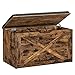 VASAGLE Panca Contenitore, Panca Scarpiera, Cassapanca con Sedile Imbottito, Stile Fienile, 76 x 40 x 48 cm, Marrone Vintage LHS056X01