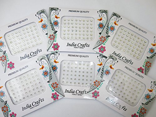 240+ 240 Dots WhiteClear Crystal bindis Craft work Indian Bindi Bollywood Stickers