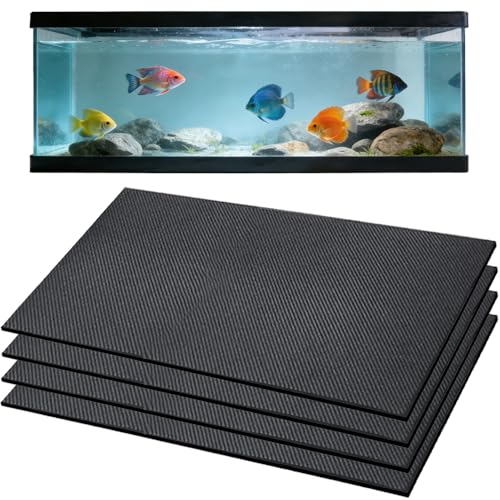 Wenscis 4 Pack Aquarium Leveling Mat Bulk 47.2x19.6 Inch Neoprene Foam Fish Tank Pad with Non-Slip for Under Tank 1/4 Inch Thick Waterproof Tank Base Cushion for Uneven Surfaces
