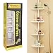 Price comparison product image FunkyBuys® Deluxe WHITE 4 Tier Telescopic Adjustable (70cm - 248cm) Corner Shower Bathroom Organiser Shelf Caddy Holder