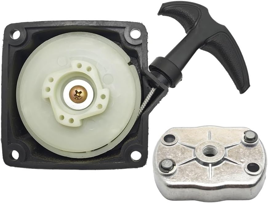 Easy Pull Recoil Starter Kit Aluminum Claw Starter Dial Fit for 40-5 44-5 33 CG430 44F-5 Lawn Mower Engine Repair Part Brush Cu Parts(Steel Wire)