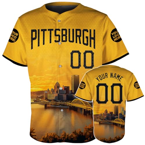 Camiseta de béisbol personalizada para hombre, mujer y jóvenes, con nombre e número bordados miniatura 1