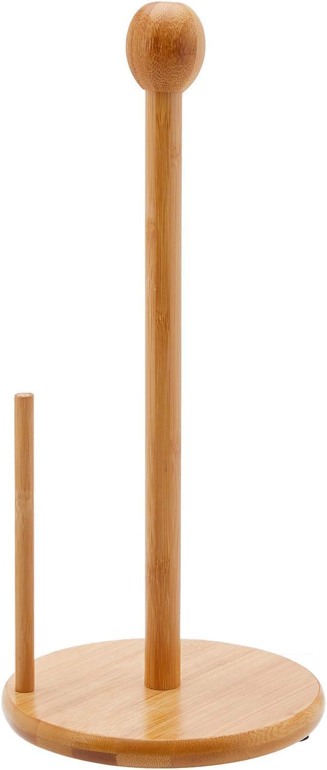 Bamboo Roll Holder countertop Tissue Stand Bamboo Paper Towel Holder Kitchen Paper Towel Stand Tissue Holder Paper Towel Holders Tissue Paper Bamboo Toilet | Round Shape