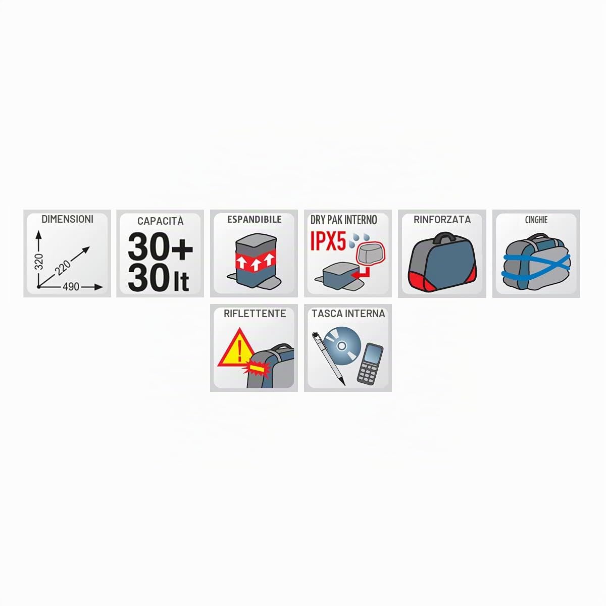 GIVI BORSE LATERALI SOFFICI EASY BAG 2030 LT