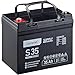Produktbild Accurat AGM Batterie S35-12V, 35Ah, zyklenfest, wartungsfrei - VRLA Versorgungsbatterie, Blei Akku, Solarbatterie, Bootsbatterie für Wohnmobil, Wohnwagen, Camper, Bootsbatterie