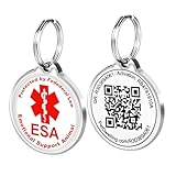Pet Dwelling ESA Pet ID Tag with QR Code – Emotional Support Animal Tag for Dogs & Cats – Instant Scan Alerts & Free Personalized Online Profile with AI
