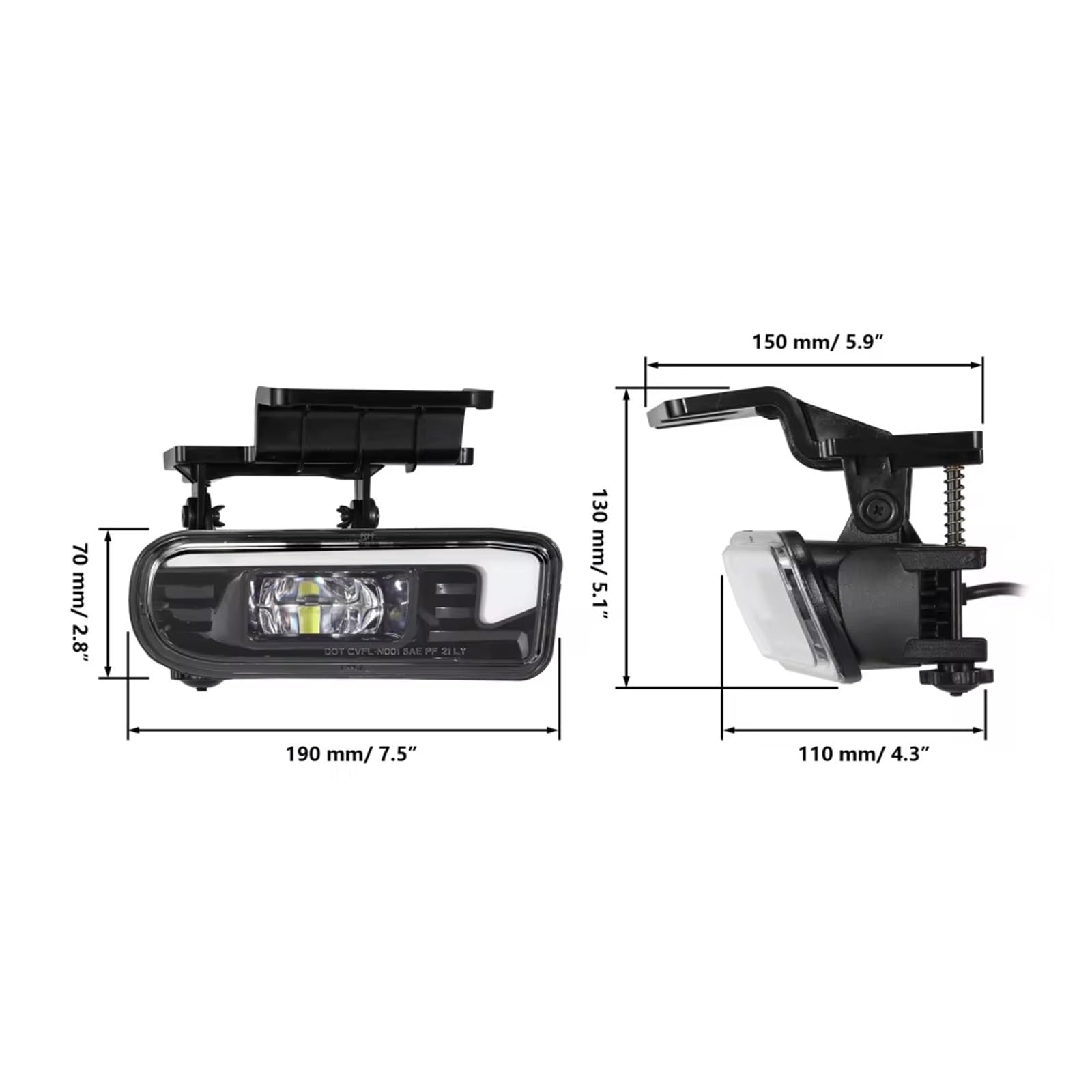 Auto Fari Per Chevrolet Per Silverado 1500 2500 Per Silverado Per Suburban/Per Tahoe Paraurti Anteriore Luce Marcia Diurna Luce Fendinebbia Anteriore A LED DRL Fanali Fendinebbia