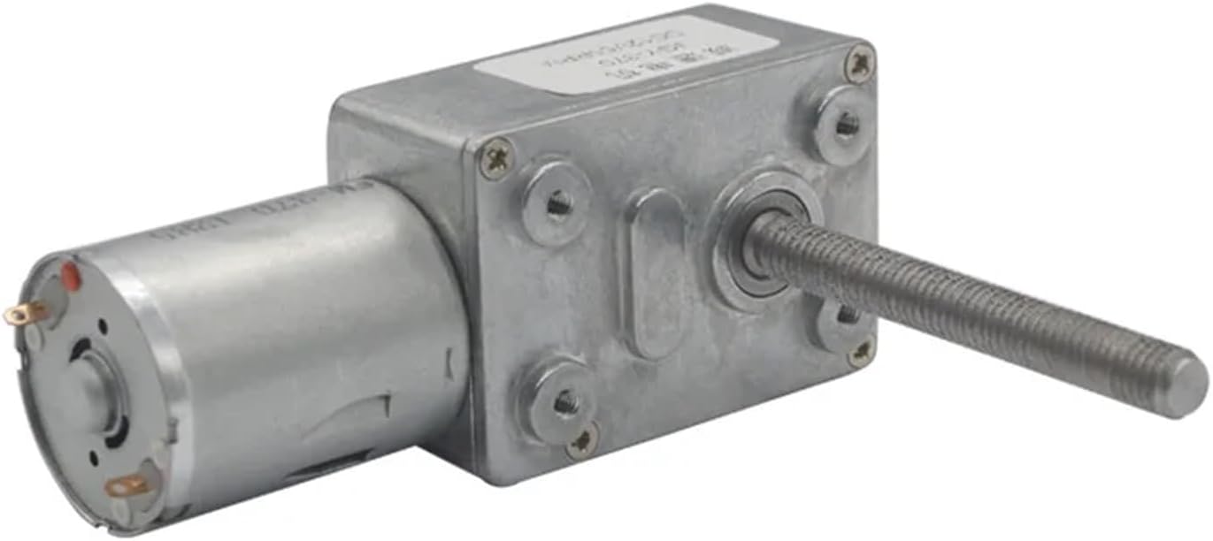 6mm*50mm Lead Screw Shaft 6V Worm Gear Motor High Torque M6 axis Speed Reduction Worm Geared Motor (Size : 10 RPM, Color : 6V)