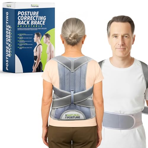 The Natural Posture Posture Corrector for Men and Women - Lumbar Back Brace and Shoulder Straightener - Helps Provide Lower Back Support and Relief - Adjustable, Comfortable and Easy to Wear