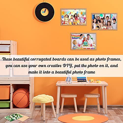 50 peças de folhas de papelão ondulado marrom, folhas de papelão planas, separadores de quadrados de