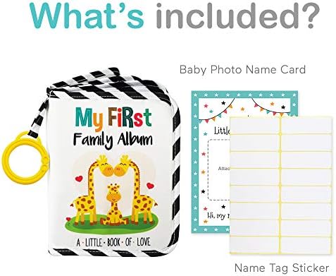 Urban Kiddy™ Baby's My First Family Album | Soft Photo Cloth Book Gift Set for Newborn Toddler & Kids (Giraffe) 2 515klkKvXfL. AC