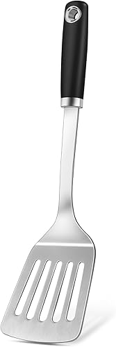 Espátula de acero inoxidable, espátula de metal ranurada, espátulas resistentes para uso en cocina, utensilios de cocina de alta resistencia al