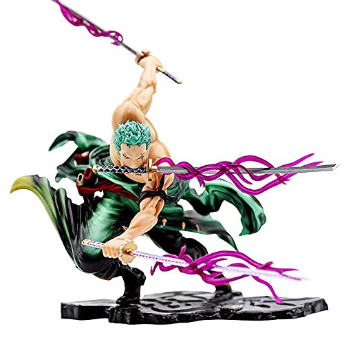 MOGKAX 7.9in Zoro Figure Three Thousand World One Piece Combat Figure PVC Action Figure Statue Anime Fans Figures Model Statue Home Desktop Decora Figures Collectible Boys Figures Gift