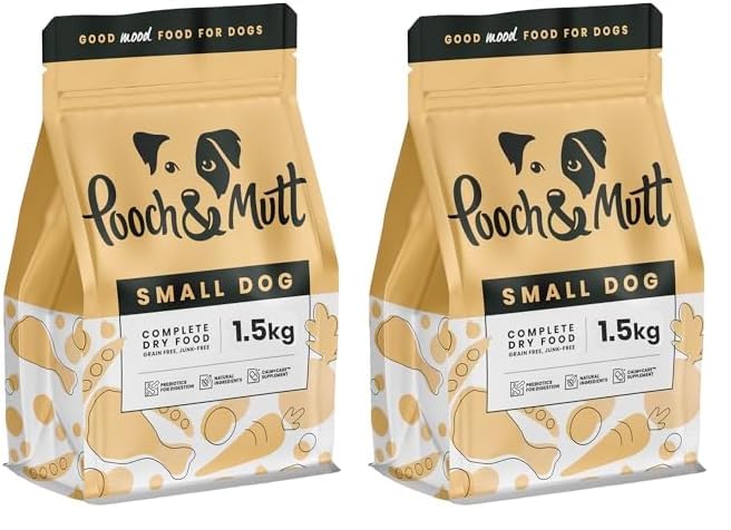 Pooch & Mutt - Getreidefreies Trockenfutter mit Superfoods für Hunde Kleiner Rassen, 1,5 kg (Packung mit...