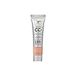 IT Cosmetics CC+ Cream Travel (Medium Cool) - Natural Full Coverage Foundation With SPF 50+, Color Corrector & Anti-Aging Hydrating Serum, Hyaluronic Acid + Peptides, Up To 24H Wear - 0.4 fl oz