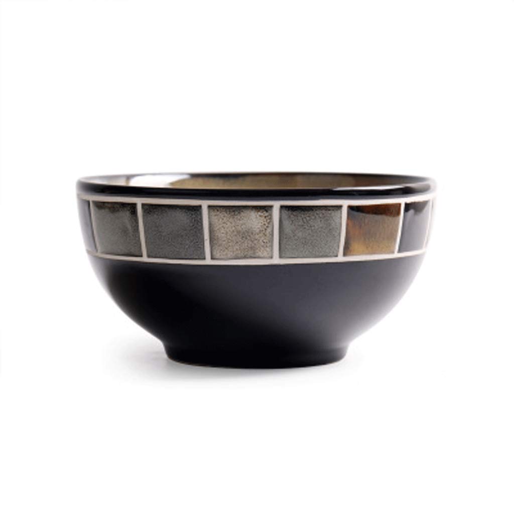 LI HAO SHOPEuropean ceramic bowl creative tableware bowl ramen soup bowl fruit salad bowl good looking bowl two (single bowl) (Color : #3, Size : 4.5IN)