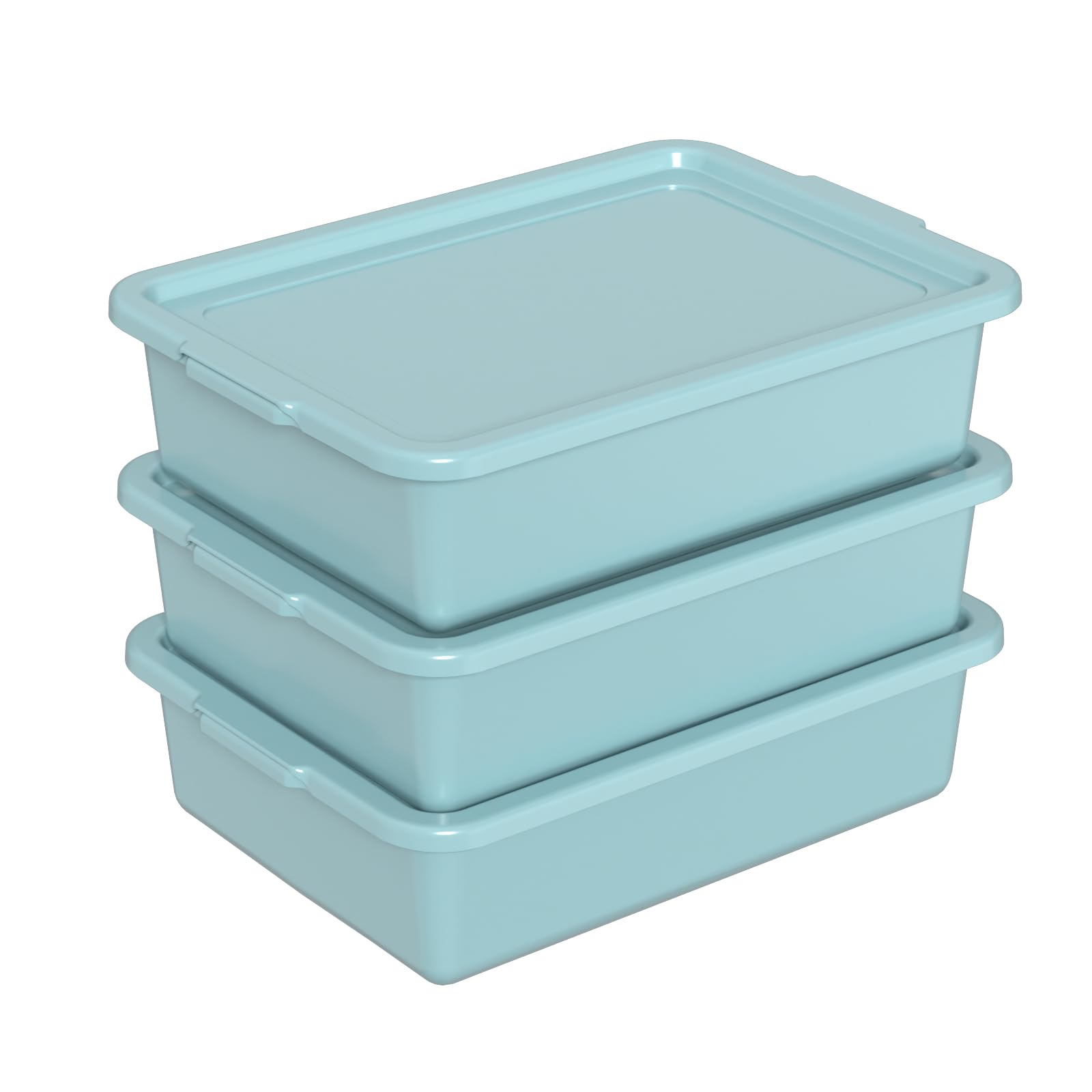 Vasca da 13 L con coperchio, confezione da 3 vasche da ristorante in plastica, verde menta