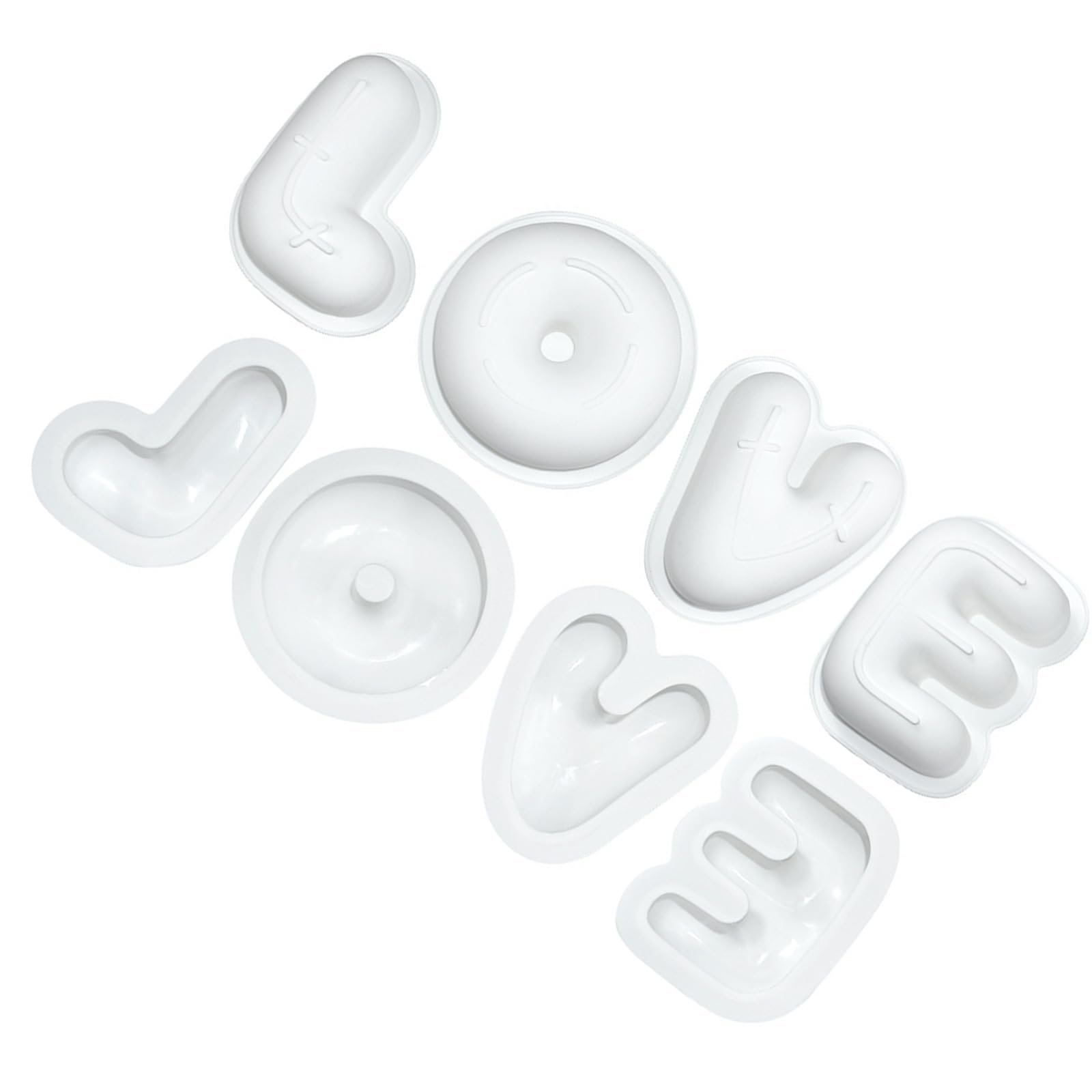 APGLSXY Day Silicone Letter and Rings Shape Mousses Cake Molds for Baking Ideal for Cakes and Sweet Dessert Wedding Dessert Molds