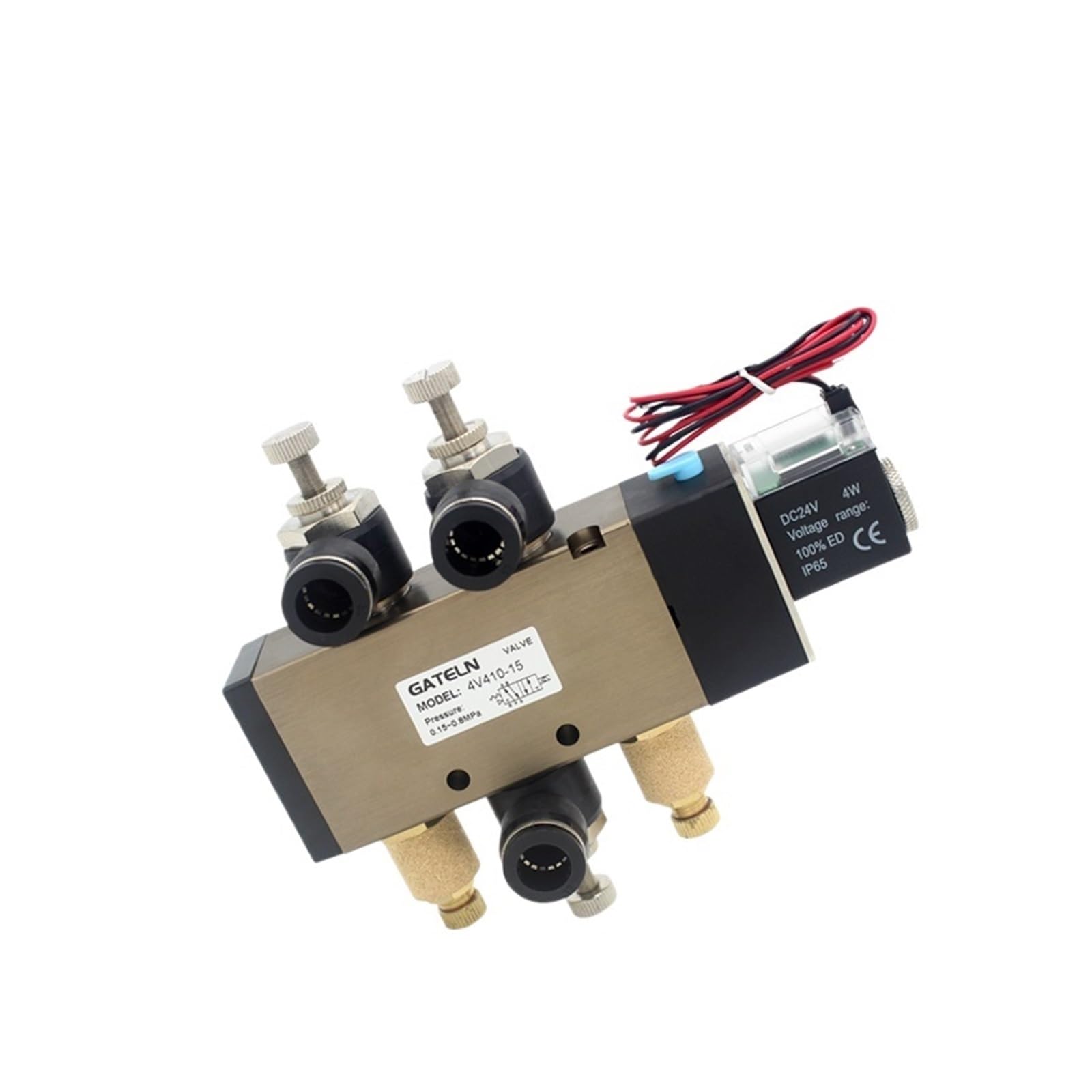 Électrovanne 5 ports 2 positions 4V410-15 AC110V distributeur pneumatique 10mm