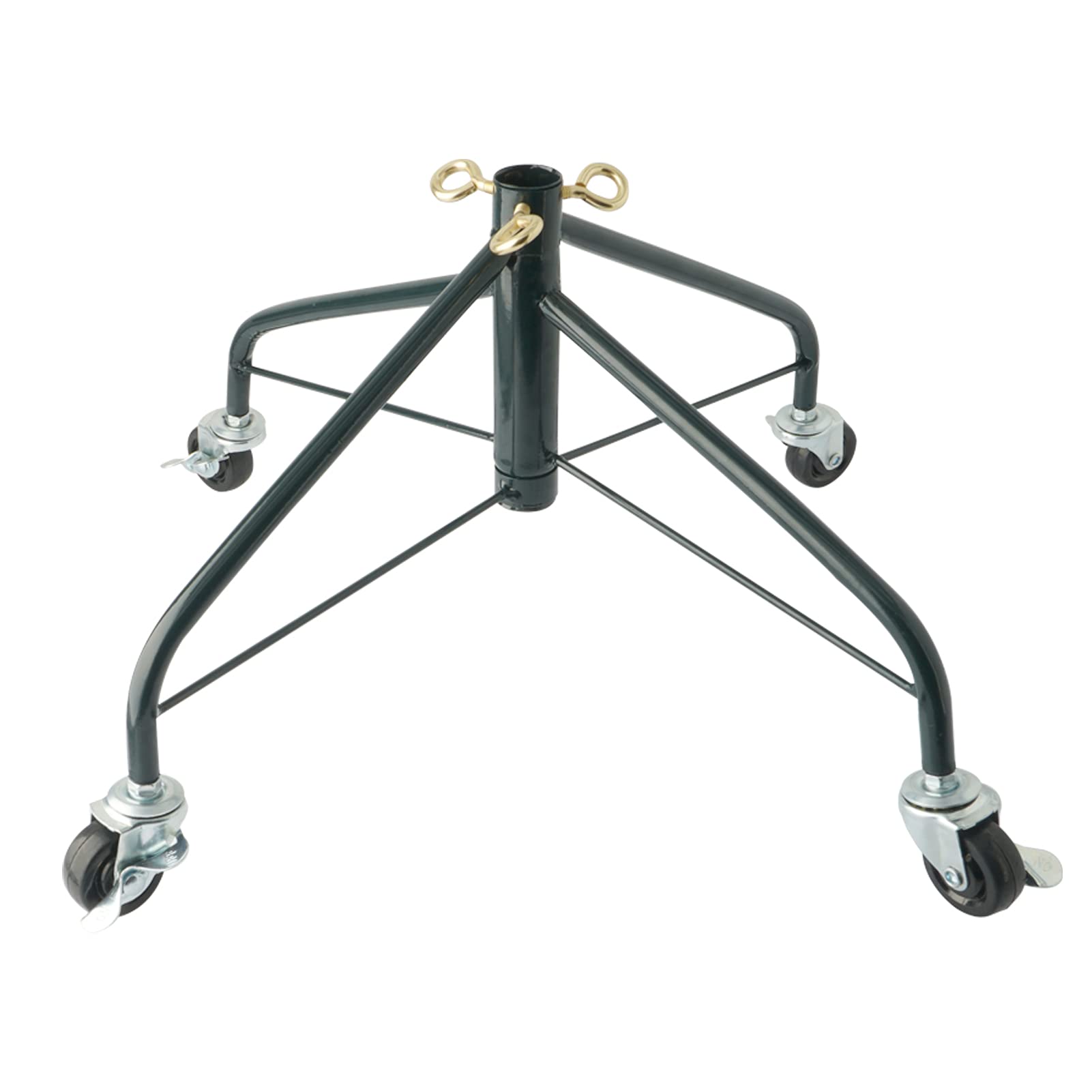 EZYDECOR Metal Christmas Tree Stand for Artificial Tree Folding Stand with Rolling Wheels (17")