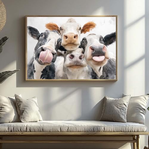 Impression sur toile art affiche vache abstraite 60x90