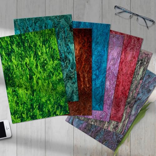 Image of TOEPODO Pearl Cast Acrylic Sheets Pearlescent Glitter Acrylic Sheet 1 /8 Thickness Acrylic Sheets for Laser Cutting for Art Design DIY Crafts /Home Deco (3, Blue, 8x12 Inch)