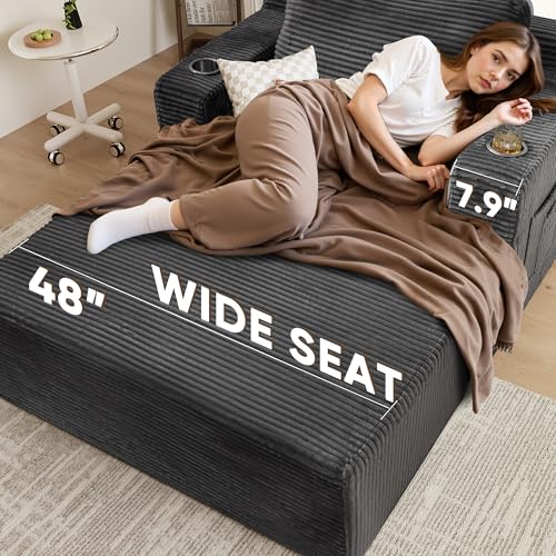 image for Homall Oversized Chaise Lounge Chair, Cloud Couch with Fluffy Upholste