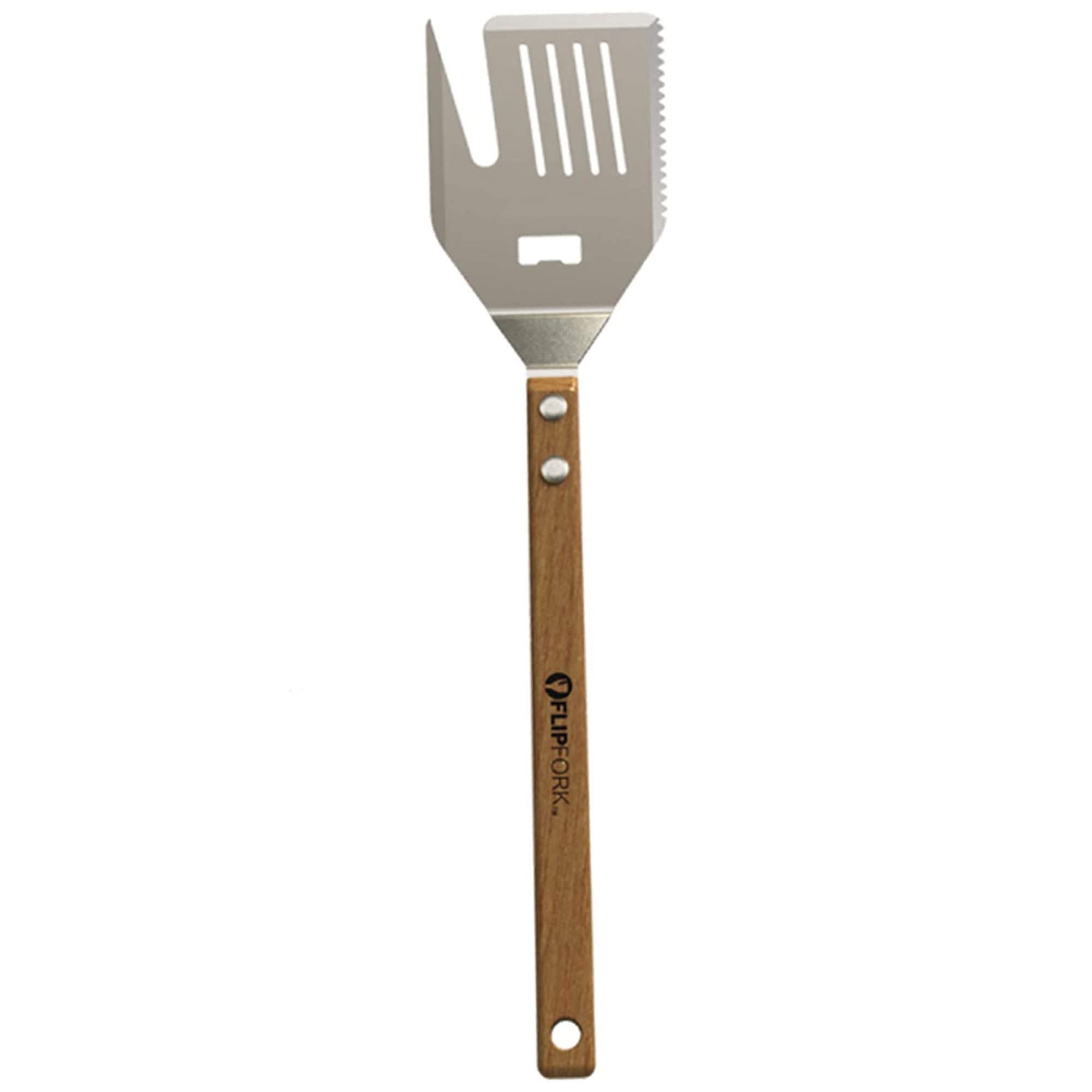 Flipfork-BBQ Grill Set with Spatula Tongs and LED Magnetic BBQ Light