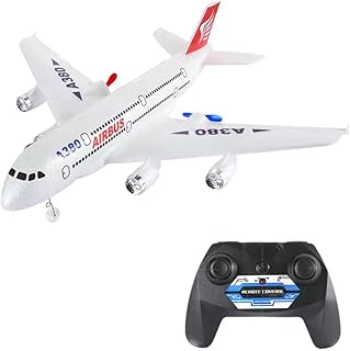 RKSTD RC Plane, 2.4GHz RC Plane, 2 Channels RC Plane, EPP Foam Material RC Glider with LED Light, with Gyro Stabilization System, Outdoor Flying Toys for Kids and Adults