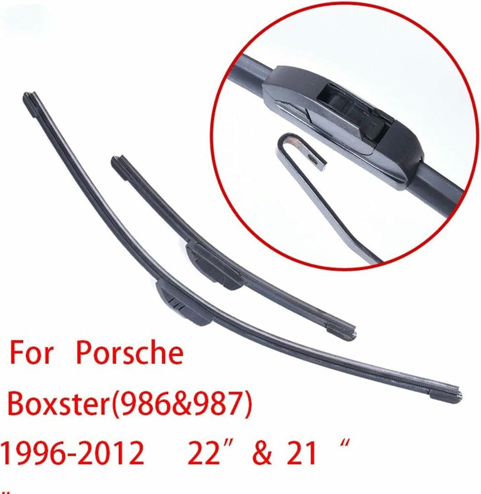 Wycieraczki JUWENFF Pióra wycieraczek Miękkie gumowe wycieraczki samochodowe do Po&rsche Boxster (986&987) 1996 1997-2012 22"&21" Wymienne pióra