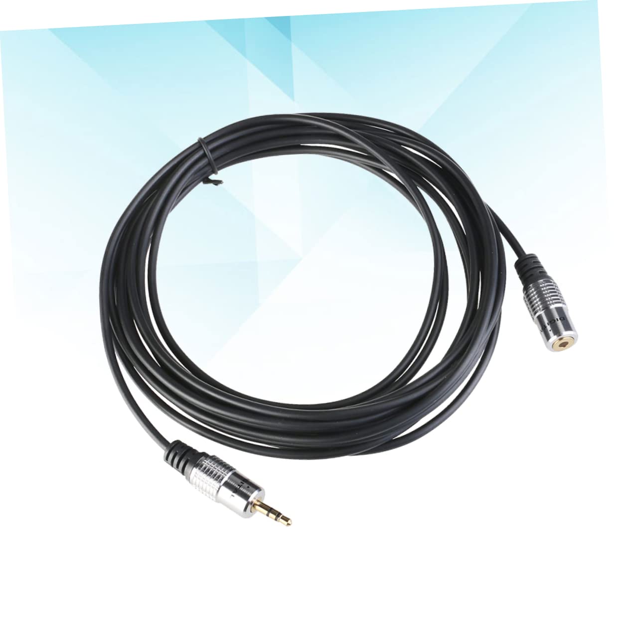 OSALADI 4pezzi Cavo Audio Stereo Maschio Femmina Alluminio Da Estensione Cuffie Per Compatibilità Metri Ottima Qualità Del Suono e Bassa Perdita Di Segnale Nero