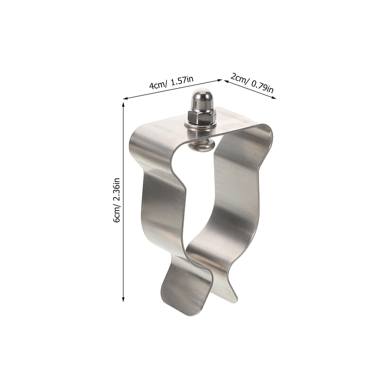 DOITOOL Clip de Resorte para Tapa de Pozo de Ventana, Acero Inoxidable, Kit de 10 Abrazaderas Tornillos y Tuercas, Soporte Resistente Corrosión para Fijación de Paneles de Vidrio