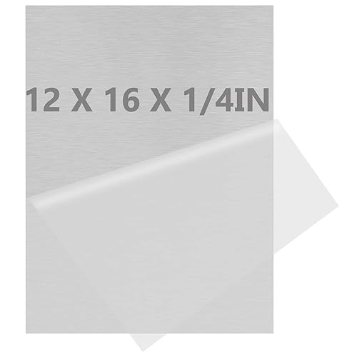 Miniatura 13 de Paquete de 2 láminas de metal de aluminio 6061 T651 de 6 x 16 x 1/4 (6MM) pulgadas de grosor, placa de aluminio plana lisa cubierta con película