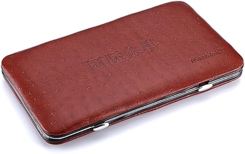 Juego de tablero de ajedrez portátil magnético fino y plegable de cuero de aleación, cartera de acero de aleación, juegos de mesa de ajedrez para