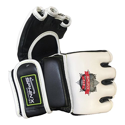 Kenneth J Lane Hunter SRT Gants de MMA Unisexe pour Adulte, Blanc, XL