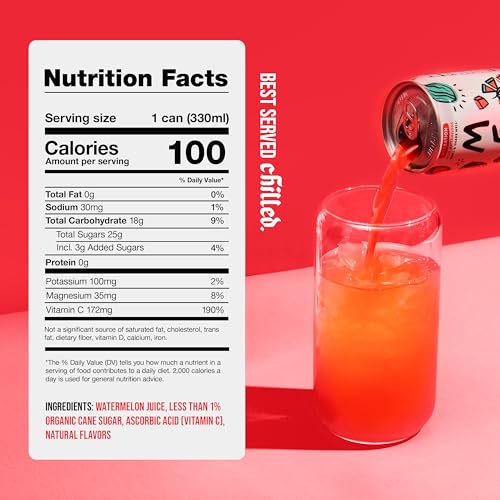 Mela Watermelon Water - Watermelon Juice, 100 Percent Natural Fruit Juice with Vitamin C, Electrolytes, Antioxidants - Coconut Water Alternative, Gluten-Free (Original, 11.15 fl oz, 12-pack)