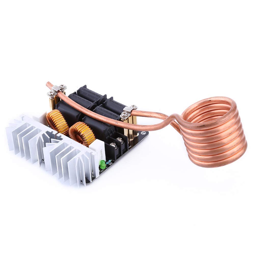 Kit de Bobina de Calentador por Inducción de Bajo Voltaje ZVS 1000W Módulo de Placa de Calentamiento por Inducción Calentador de Controlador Flyback DIY
