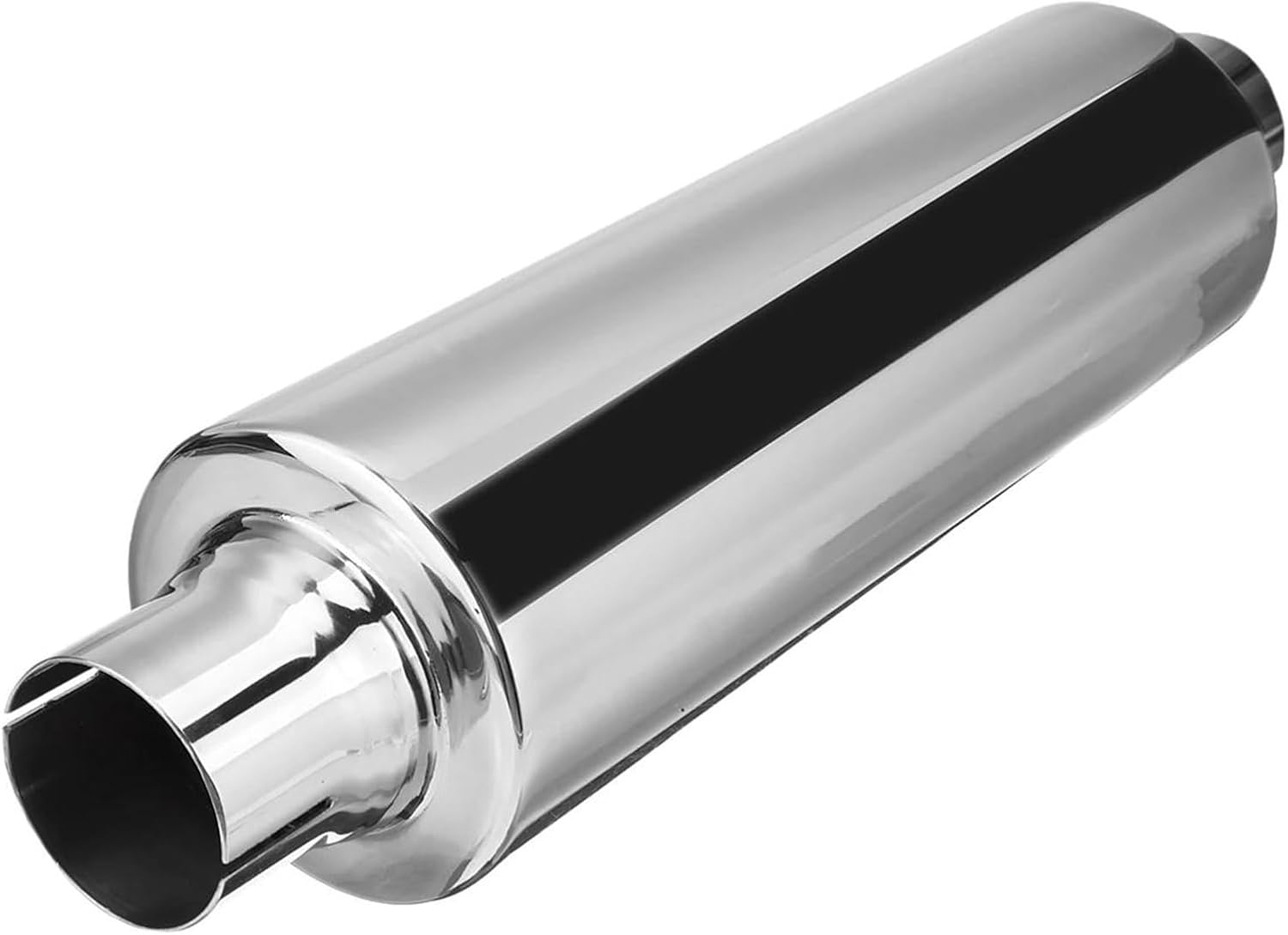 Exhaust Tailpipe 1X Universal 2" 50mm Car Resonator Exhaust Pipe Muffler Stainless Steel Tip Tail Tube Silencer 16inch Long Rear Tailpipe End Throat