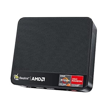 Beelink Mini computadores de mesa SER 5 PRO, Ryzen 7 5800H 8 núcleos até 4,4 GHz 32 GB DDR4 500 GB NVME SSD Radeon, com WiFi 6/BT-5.2/USB C/HDMI*2, suporta HDD/SSD de 2,5 polegadas
