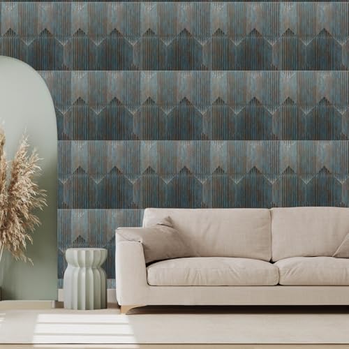 Image of Kayra Decor PVC for Wall Decor - Artisian Design, Rustic Wood Color 19.7 inch x 19.7 inch (Pack of 18) - Covers 48.51 Sq. Ft.