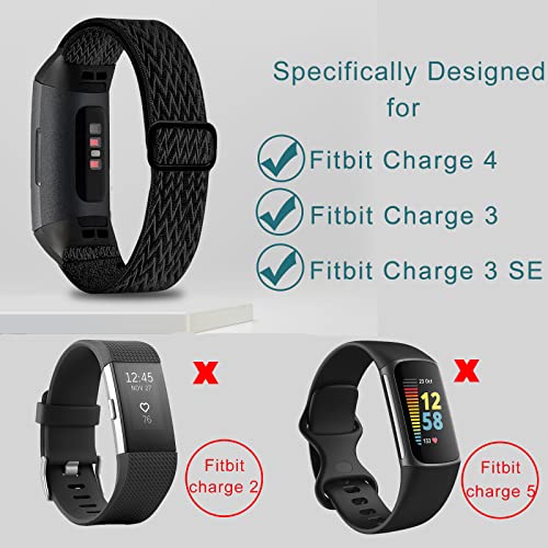 4 Pack Correas Elásticas Compatibles con Fit bit Charge 3 y 4 miniatura 4