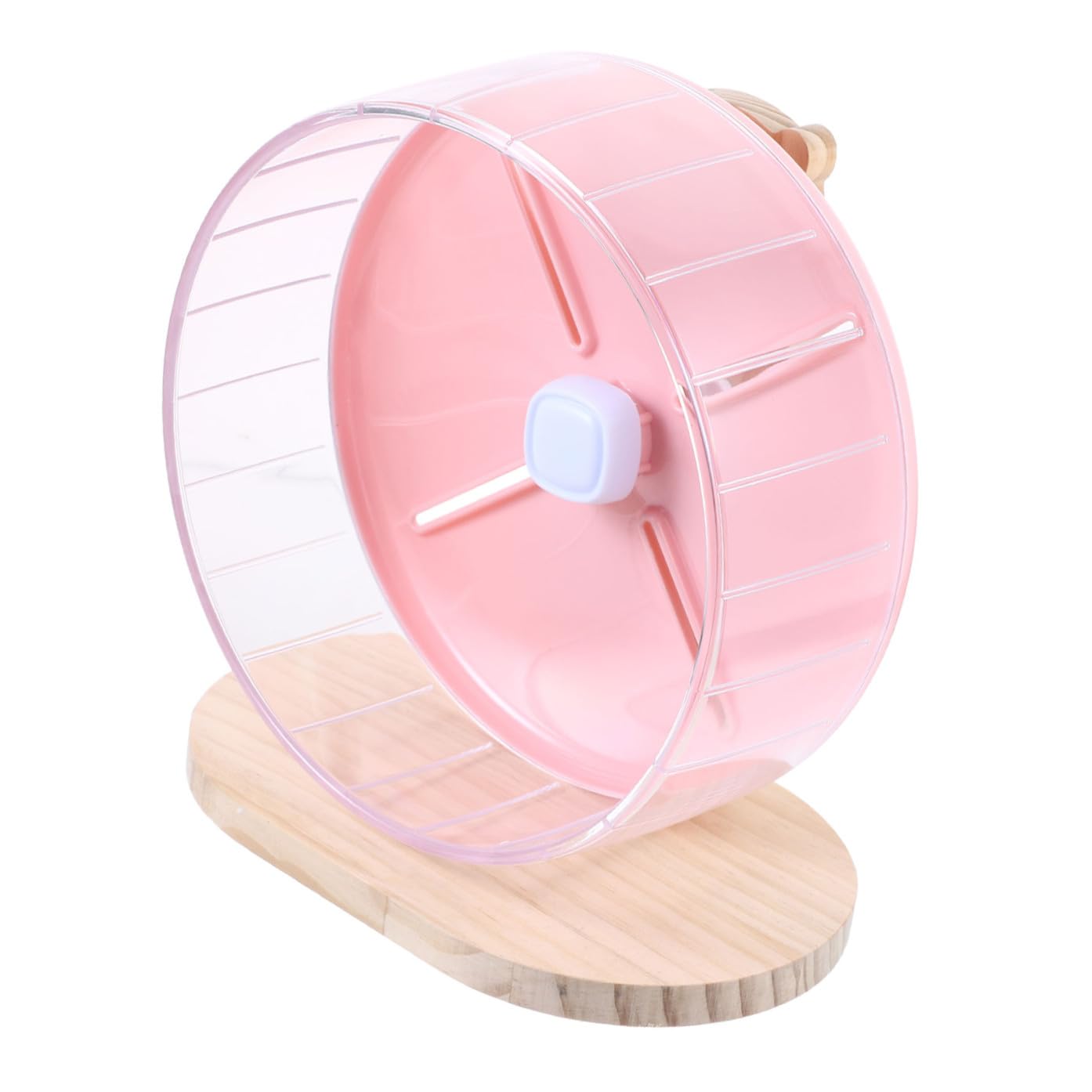 Rueda Silenciosa para Hámster de 20cm Soporte Rosa | Abs y Madera, 1 Juego, Base Estable y Tamaño Compacto, para Hamster y Ardilla