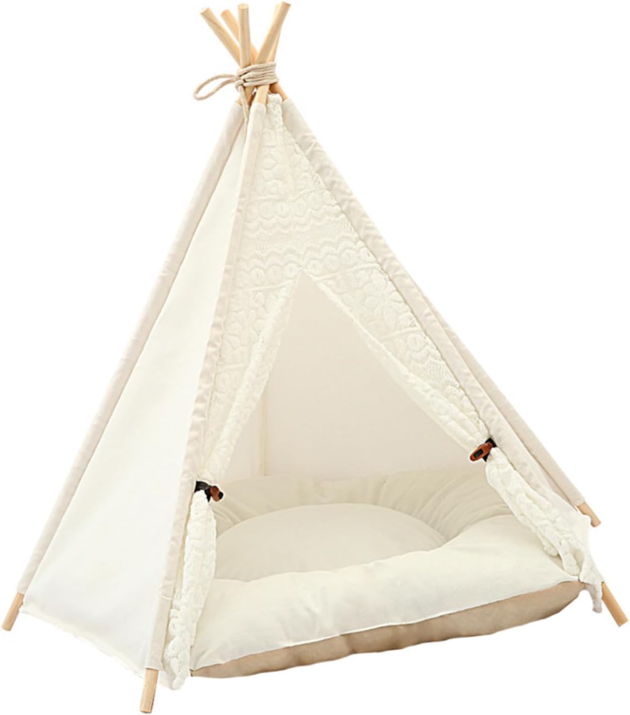 balacoo 1pc Detachable Triangle Pet Tent Bed Comfortable Canvas House for Cats Dogs Easy to Washable Play Space for Your Adorable Pets