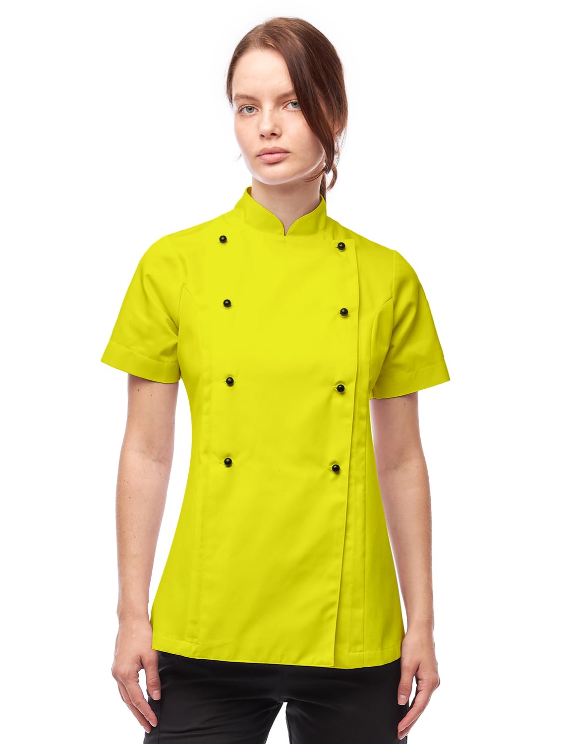 strongAnt Giacca da Cuoco da Donna a Maniche Corte o Lunghe con Bottoni a Sfera in Cotone, easyClean. Divisa da Cuoco, Giacca da Panettiere